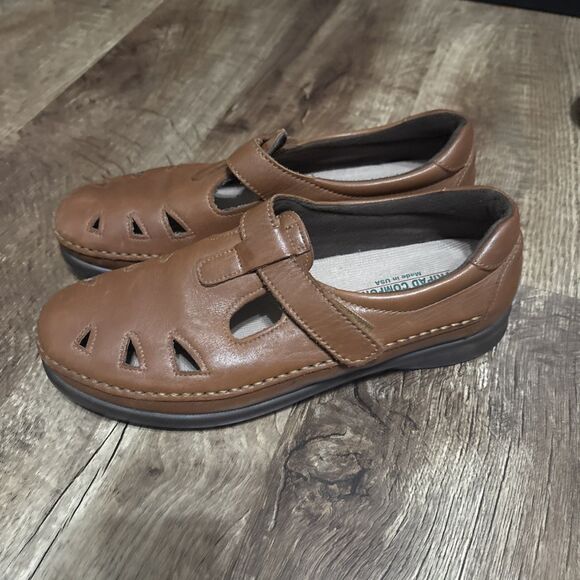 SAS Roamer Women's Sz 8 M Saddle Brown Leather Comfort Shoes - Picture 3 of 9